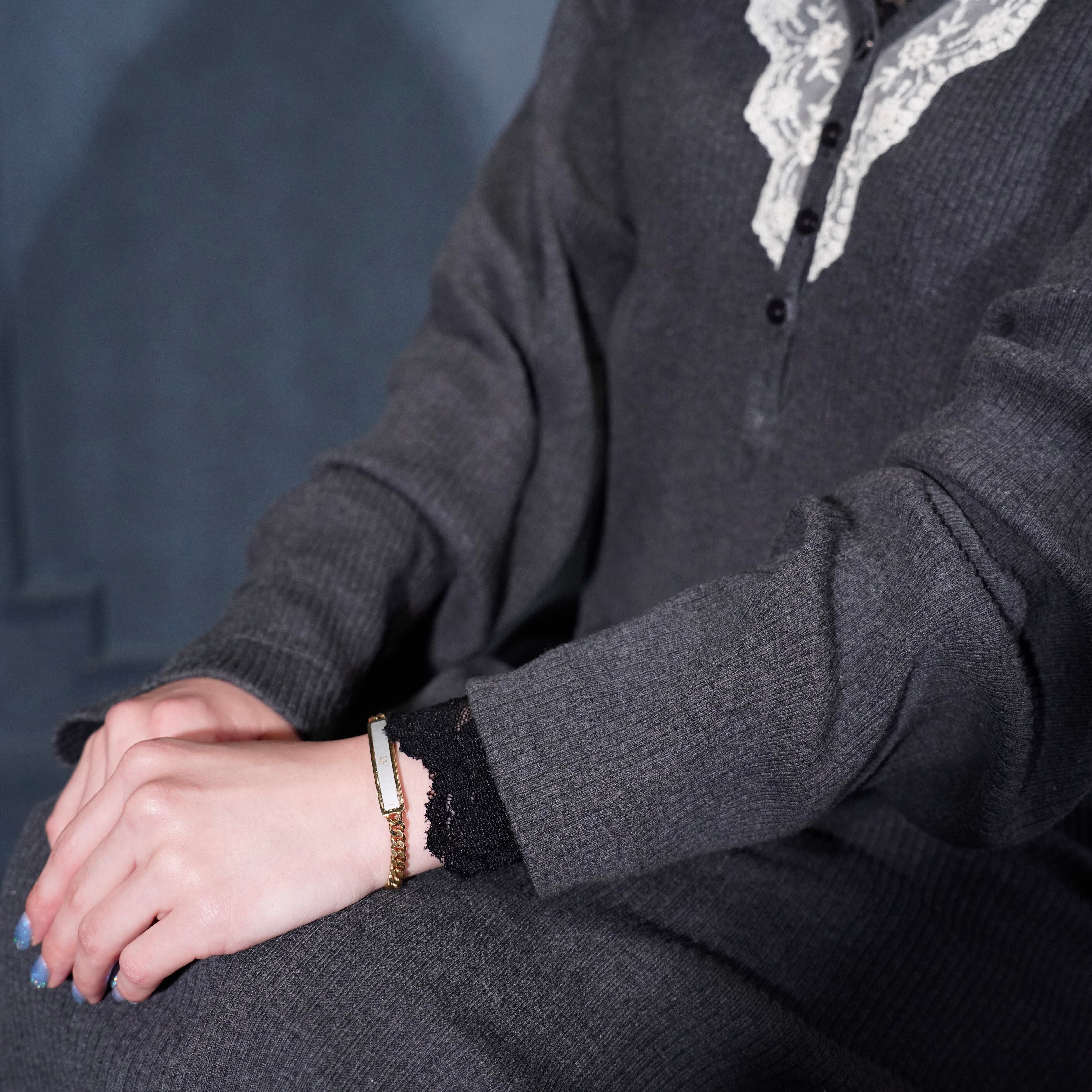 【vintage】Dior ディオール　IDプレート チェーン　ブレスレット Christian Dior CHAIN LOGO PLATE ID BRACELET/クリスチャンディオール