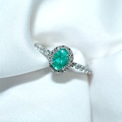パライバトルマリン ブラジル産 リング 0.72ct D0.32ct pt900