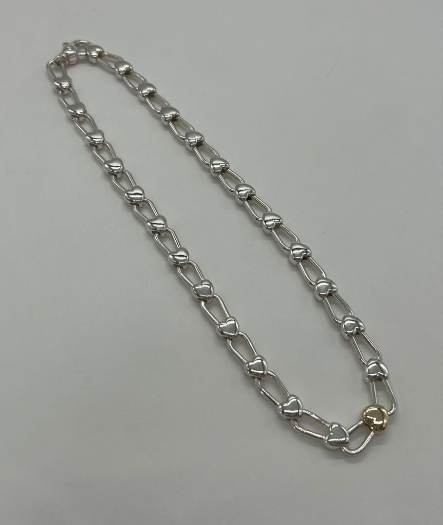 ティファニー　スクリュー　ツイスト　コンビ　ネックレス　925 750 br>ティファニー 925×750(YG) ツイスト ロープ ネックレス