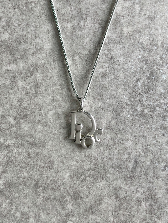 Christian Dior クリスチャン ディオール ネックレス シルバー Diorロゴ vintage ヴィンテージ オールド t3f8xp