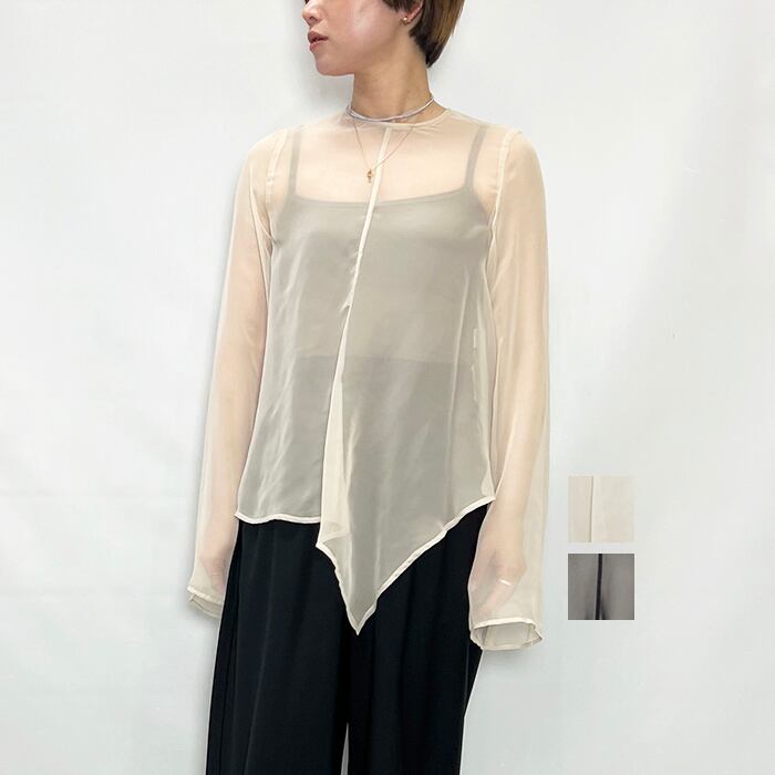 LOEFF ロエフ シフォン クリオネ ブラウス 8821-299-0084 2025秋冬新作