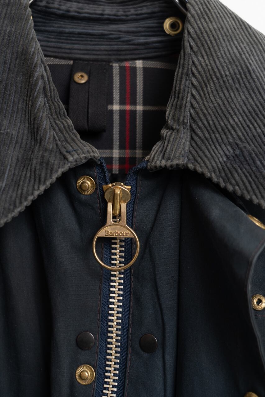 No.052【BEAUFORT】'98 3warrant Barbour Navy 40 バブアー ビュー