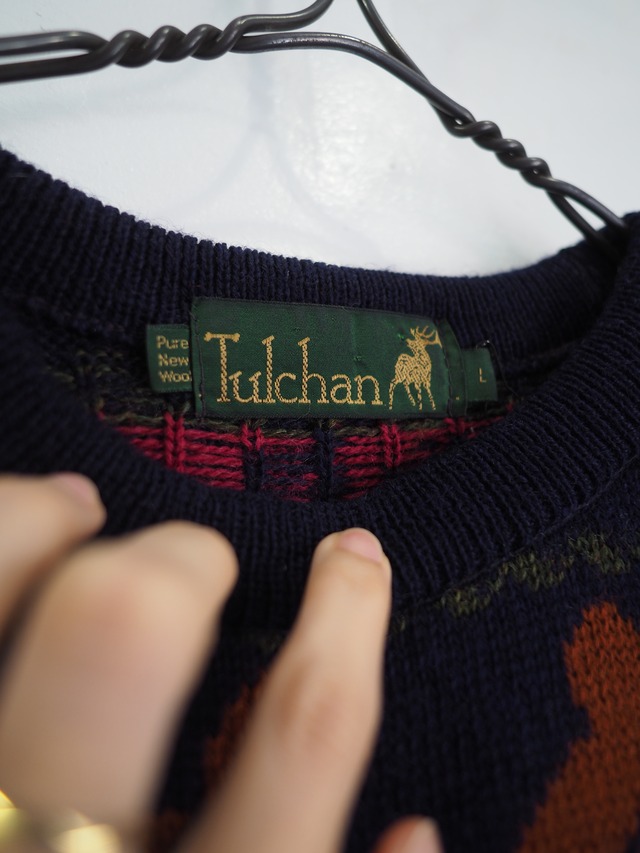 1990’s USA? Elkhan Pure New Wool Squirrel & Rabbit Knit Sweater／L