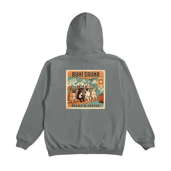 BUHI SAUNAフレンチテリージップパーカー(Dark Grey)