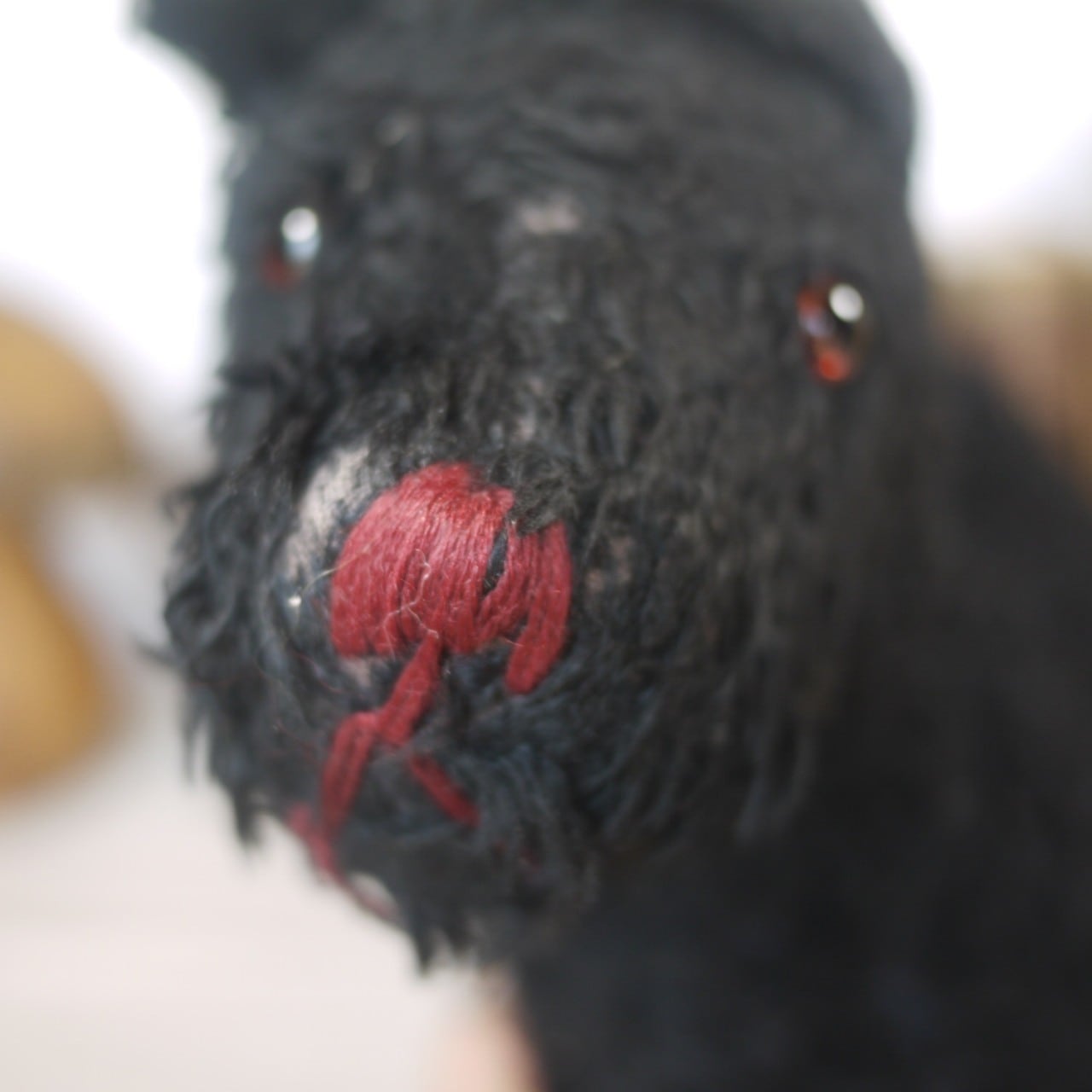 テリア　犬　ぬいぐるみ　ブラック　ドイツ　ヴィンテージ テリア いぬのぬいぐるみ ヴィンテージ ドイツ | こりすのパン屋Base店