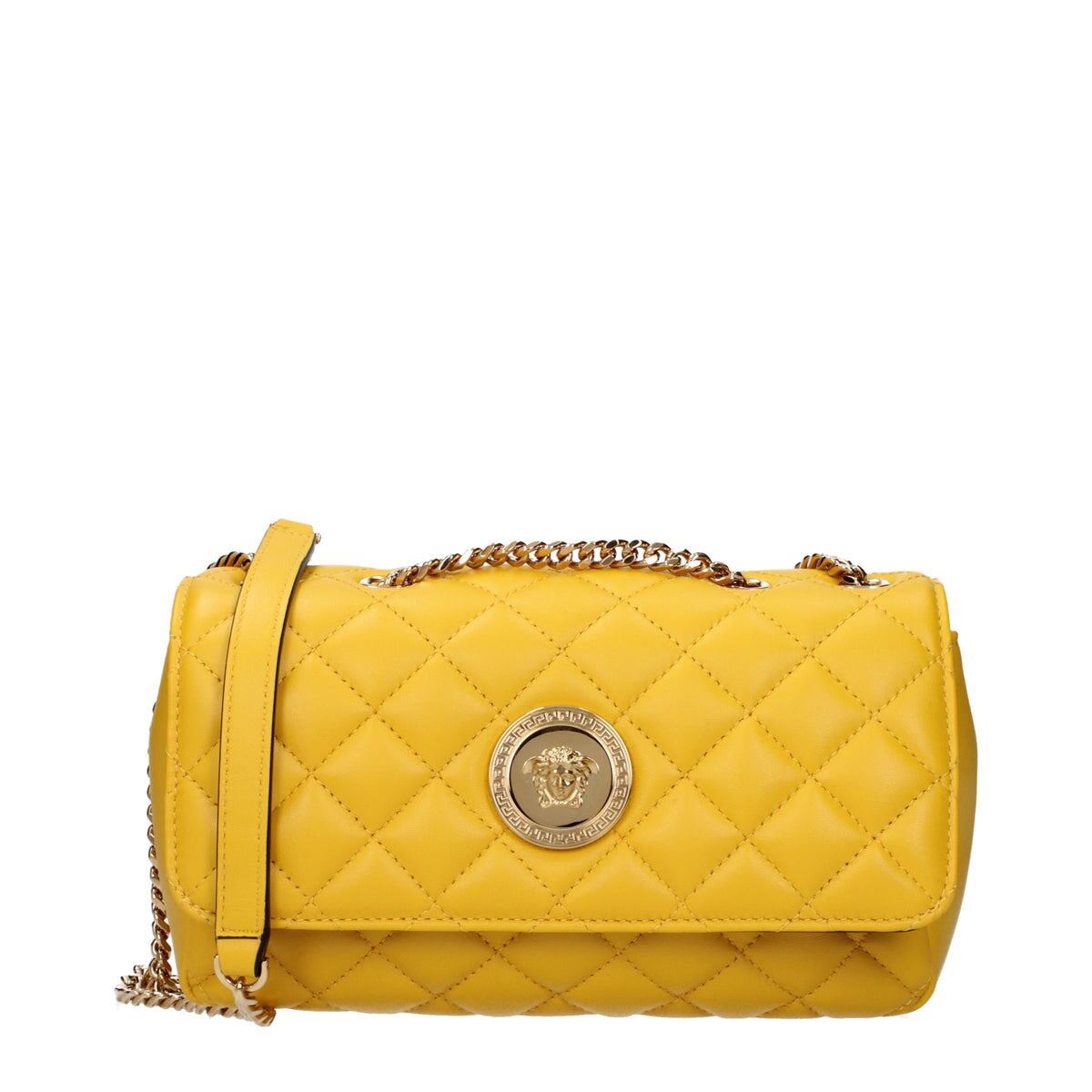 VERSACE ヴェルサーチ レディース ショルダーバッグ レザー イエロー