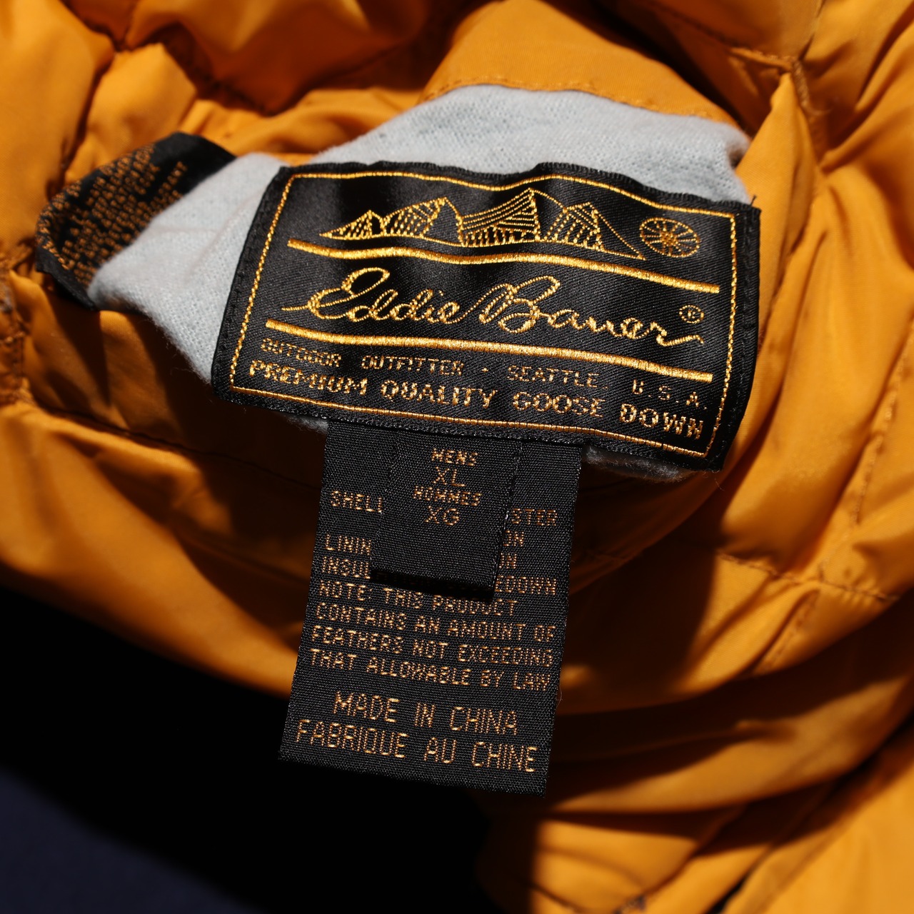 美品 XL リバーシブル ネイビー マンゴー Eddie Bauer Downlight Vest エディーバウアー グース ダウンライトベスト