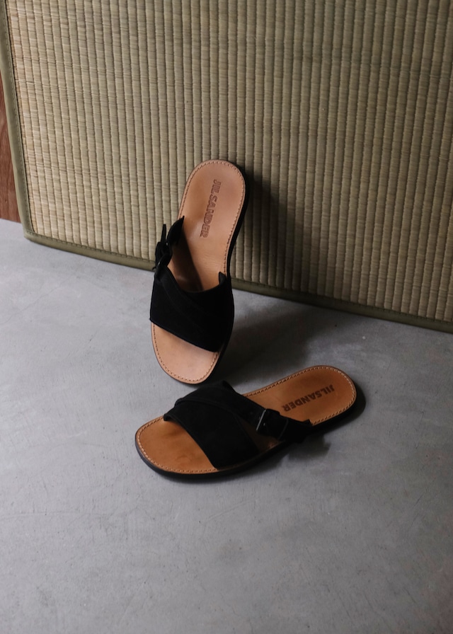 JIL SANDER suede leather sandal