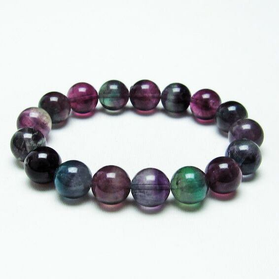 フローライト ブレスレット 蛍石 パワーストーン 12mm 一点物 メール便送料無料 [M便 1/10] 111-23610