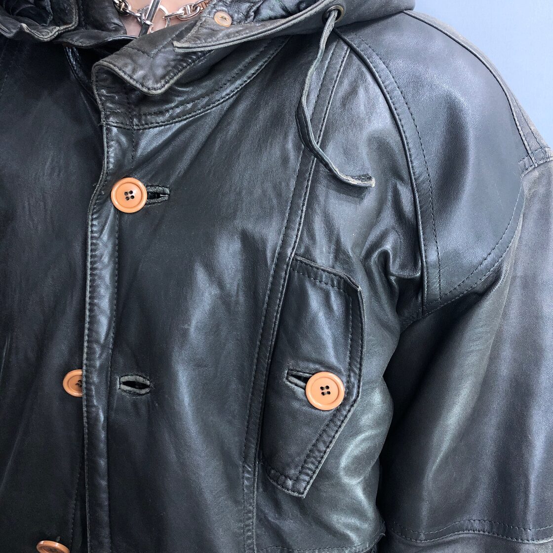 イッセイミヤケ HAI SPORTING GEAR】アーカイブ ラムレザーギミックJKT 