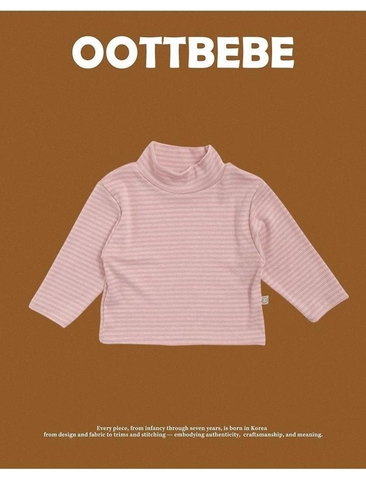 韓国子供服 / 26winter / oottbebe / もちもちタートルネックT / ベビー&キッズ / 冬服 *XS~XL*