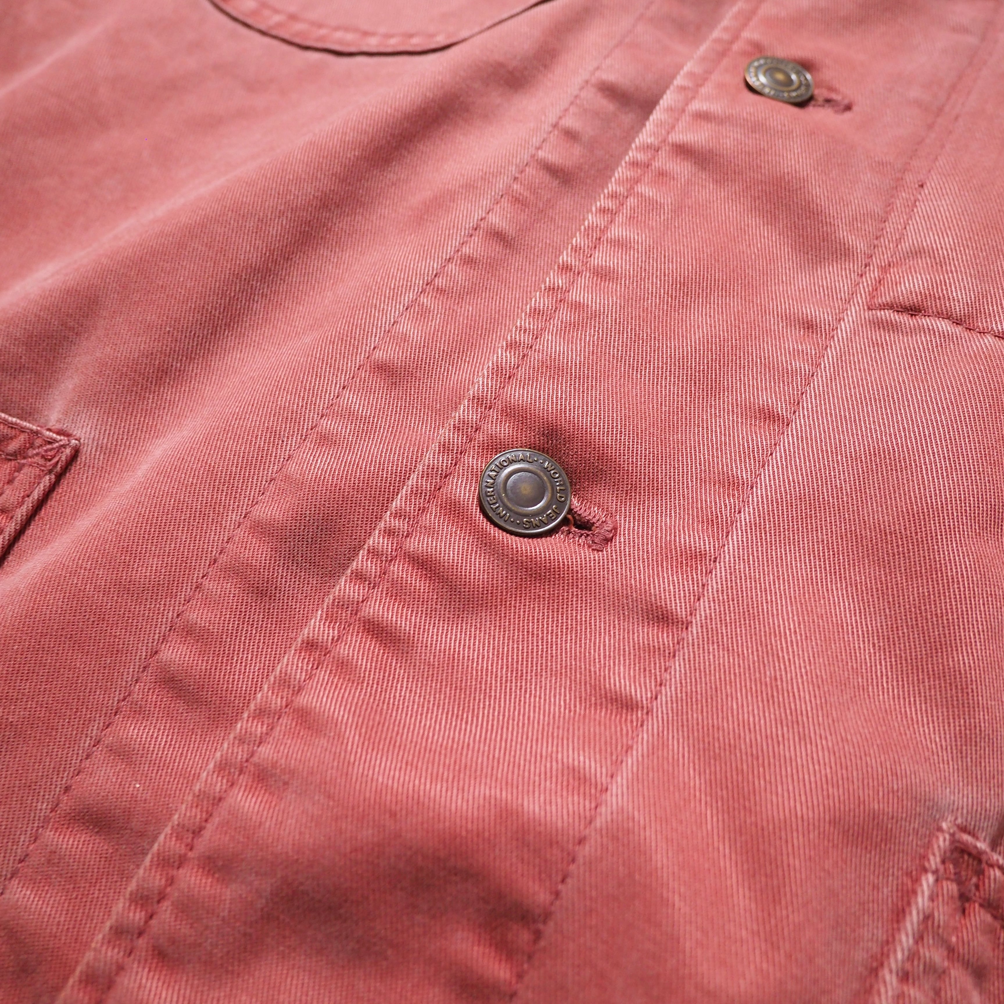 1980s " 紅鶴 " Beautiful Flamingo pink Color vintage Coverall jacket