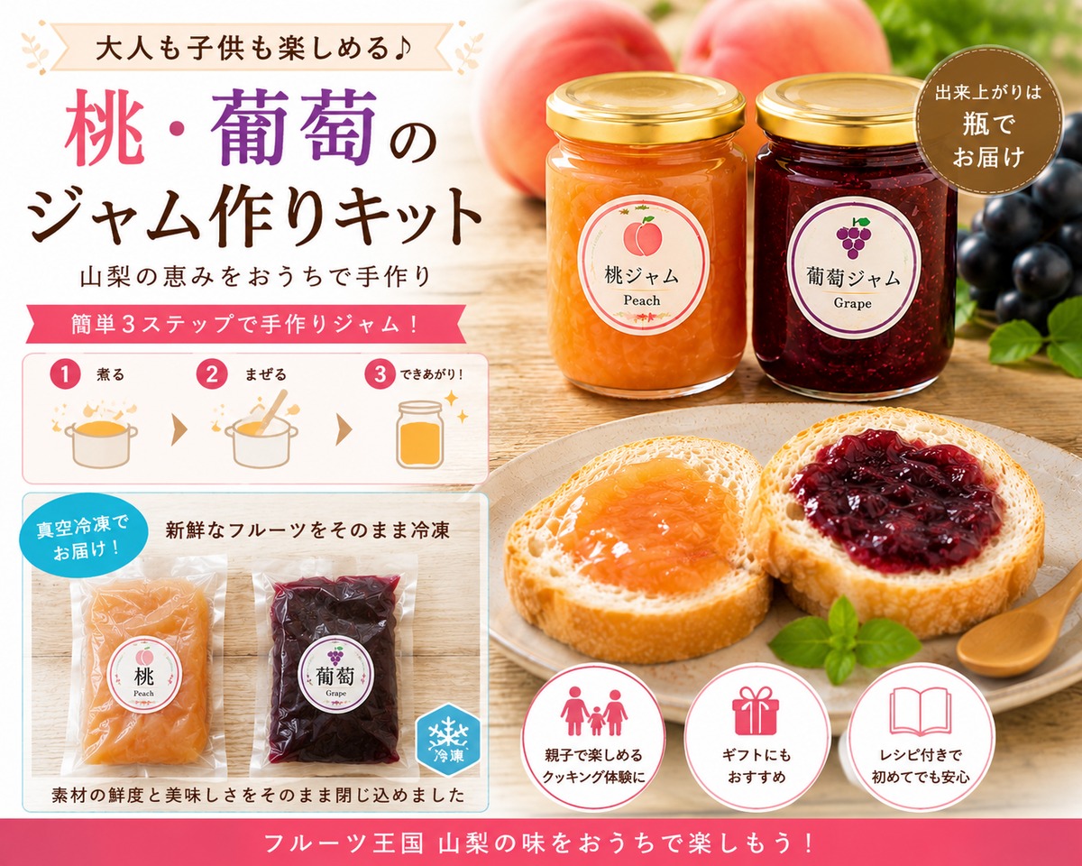 フルーツ王国山梨のジャム作り体験キット | ふえふき里の恵み