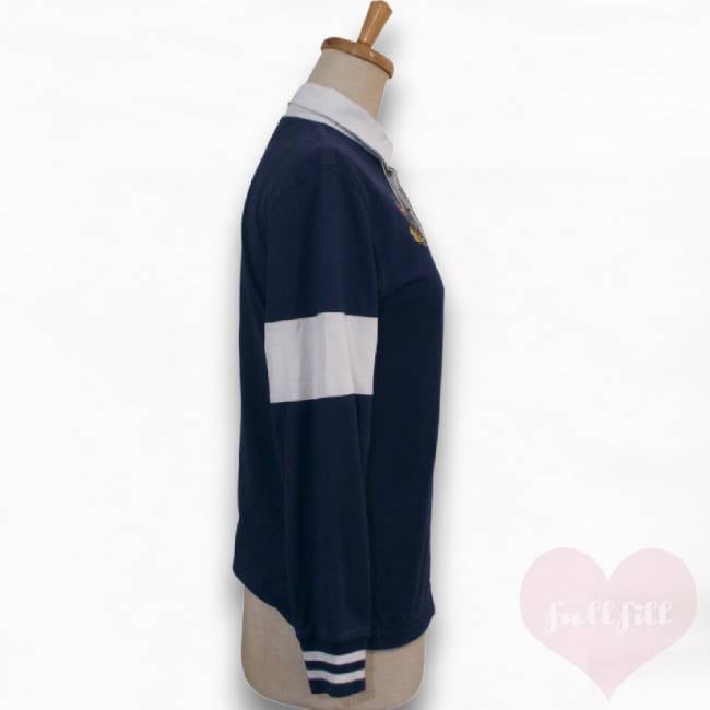 POLO RALPH LAUREN ビッグポニー 刺繍 ラガーシャツ ネイビー
