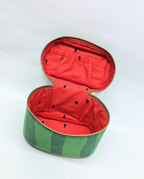 バニティポーチ　すいか　ポーチ｜とりさん工房ーかわいいハンドメイドポーチ