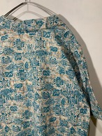 70's Barefoot in Paradise Hawaiian Cotton S/S shirt Made in USA【XL】