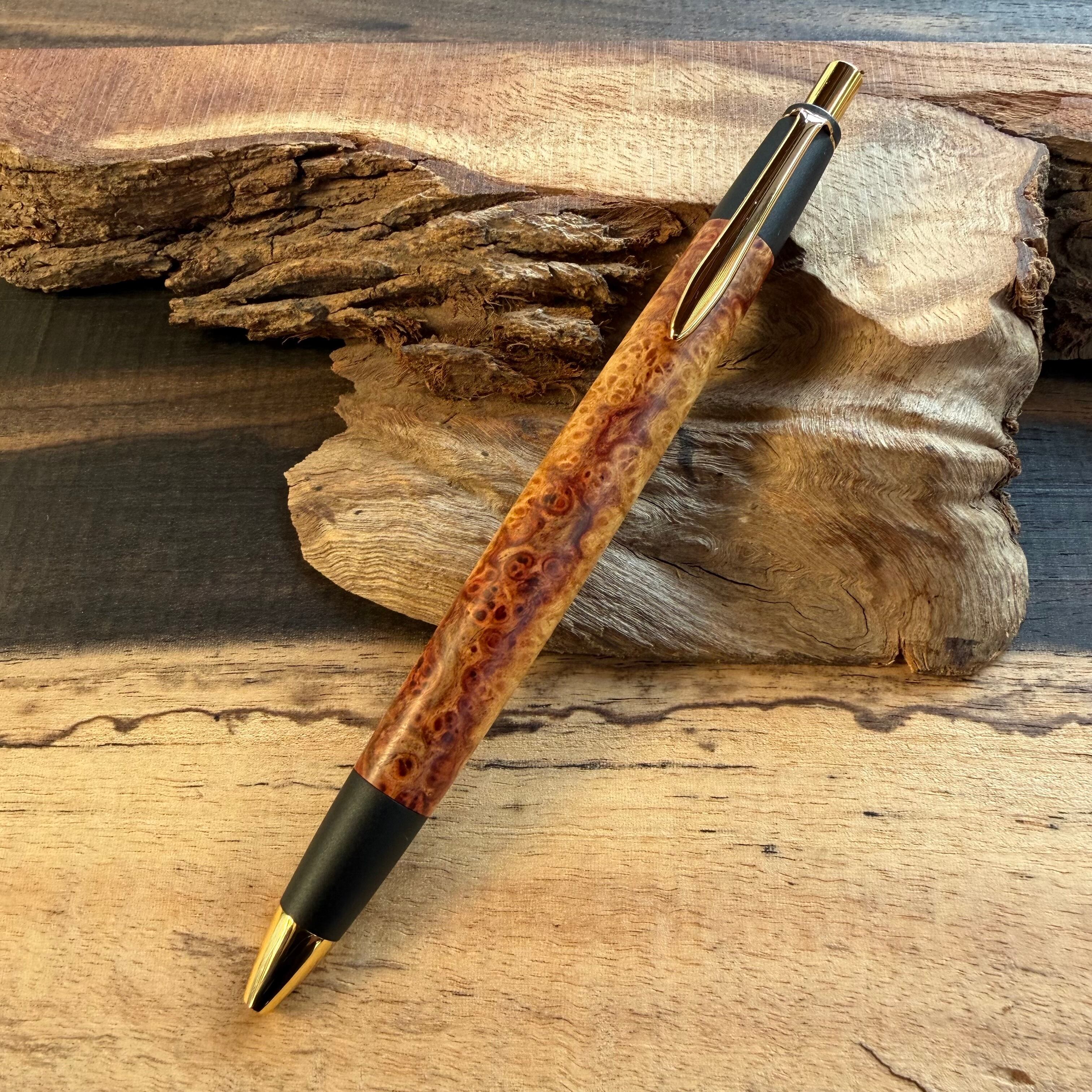 【新品・未使用品】ボナンペン シャープペンシル（花梨瘤源平／真鍮金具） 60 本花梨瘤源平 現品 | 『ボナン』 -木軸ペンの店-