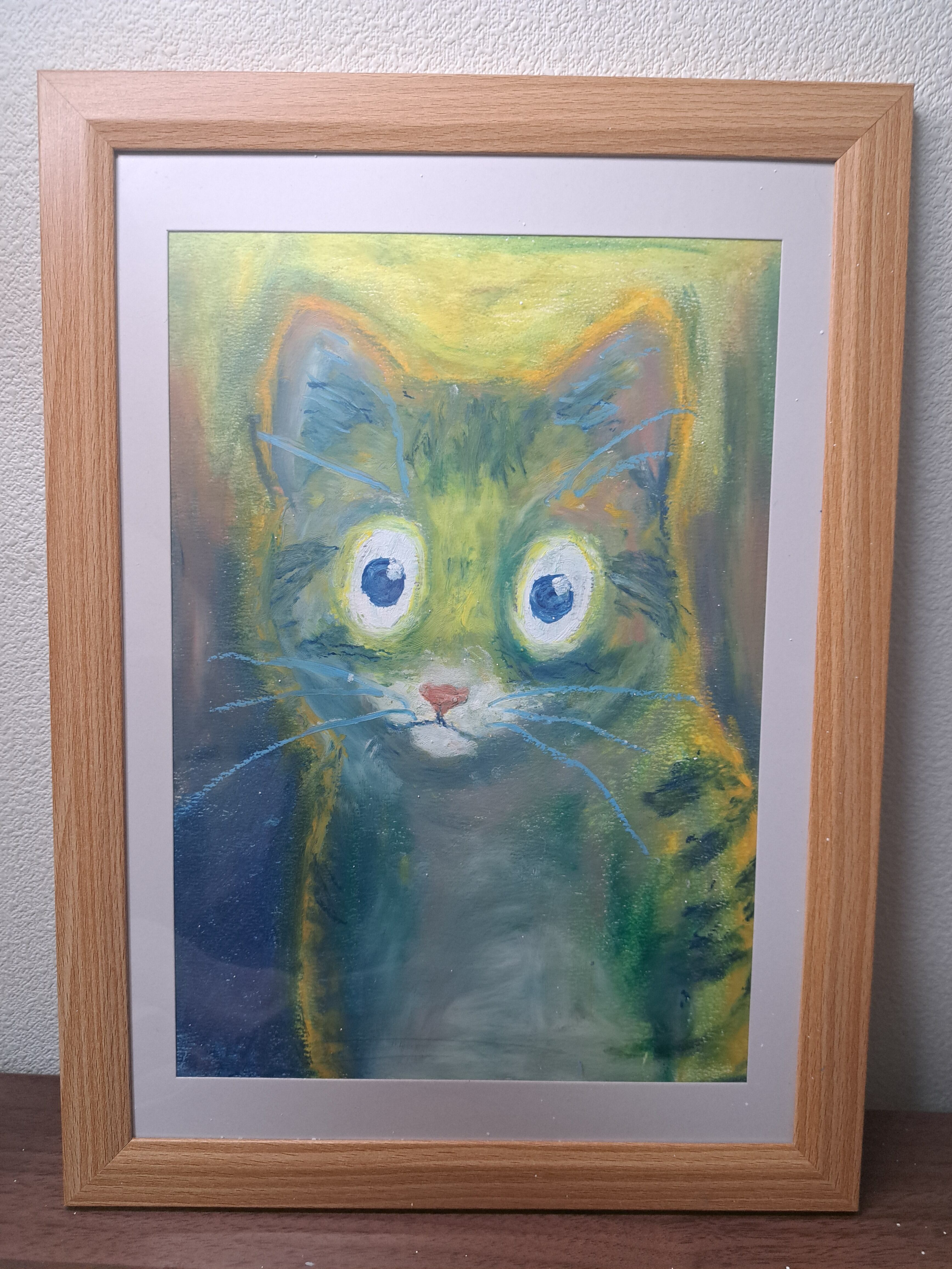見開く猫 画用紙 | Nucokinoco