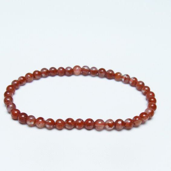 ナンホーンアゲート ブレスレット 5mm 南紅瑪瑙 一点物 メール便可 [M便 1/10] 111-42107