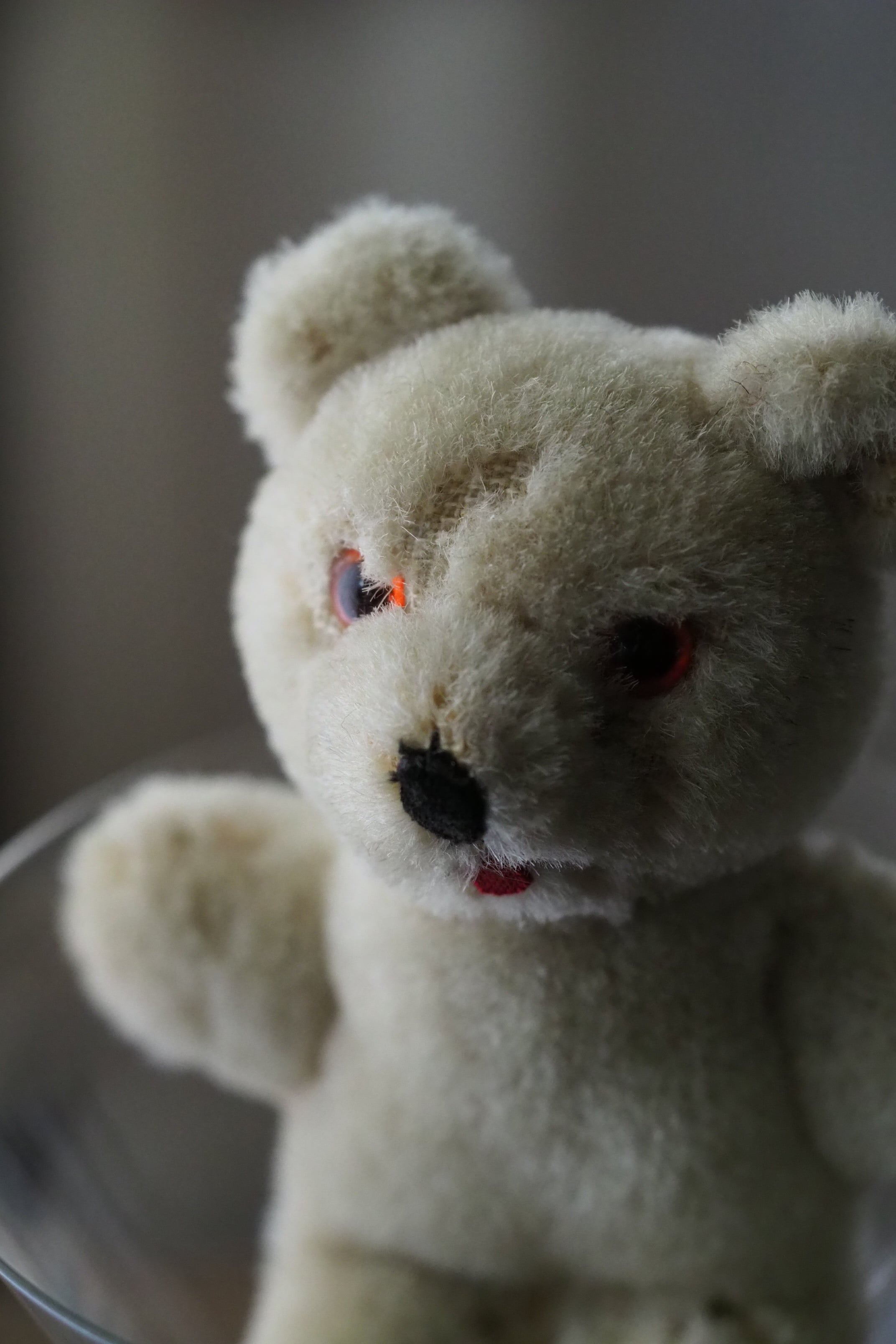 アンティーク　ピンクベア ミニマルなシロクマ-vintage teddy bear | アンティーク.ヴィンテージ