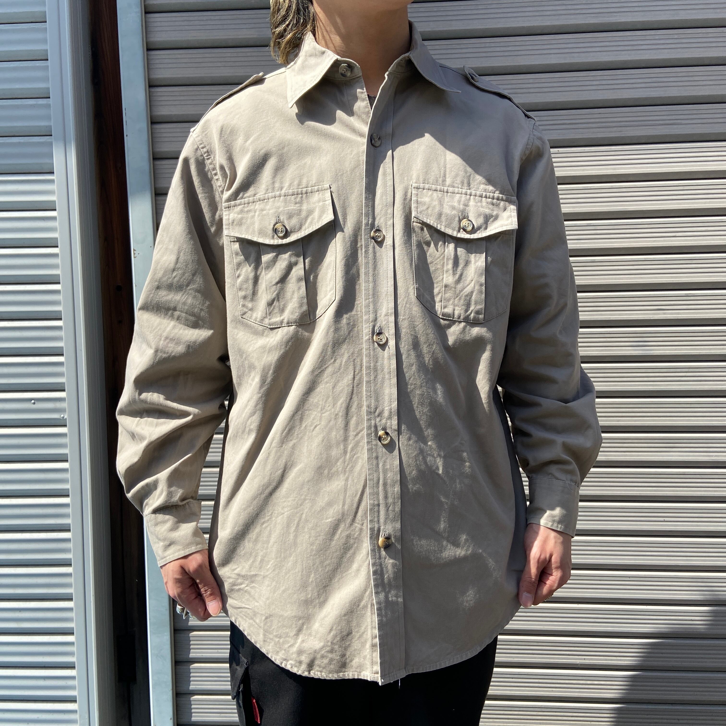90年代 Eddie Bauer エディーバウアー サファリシャツ 長袖シャツ