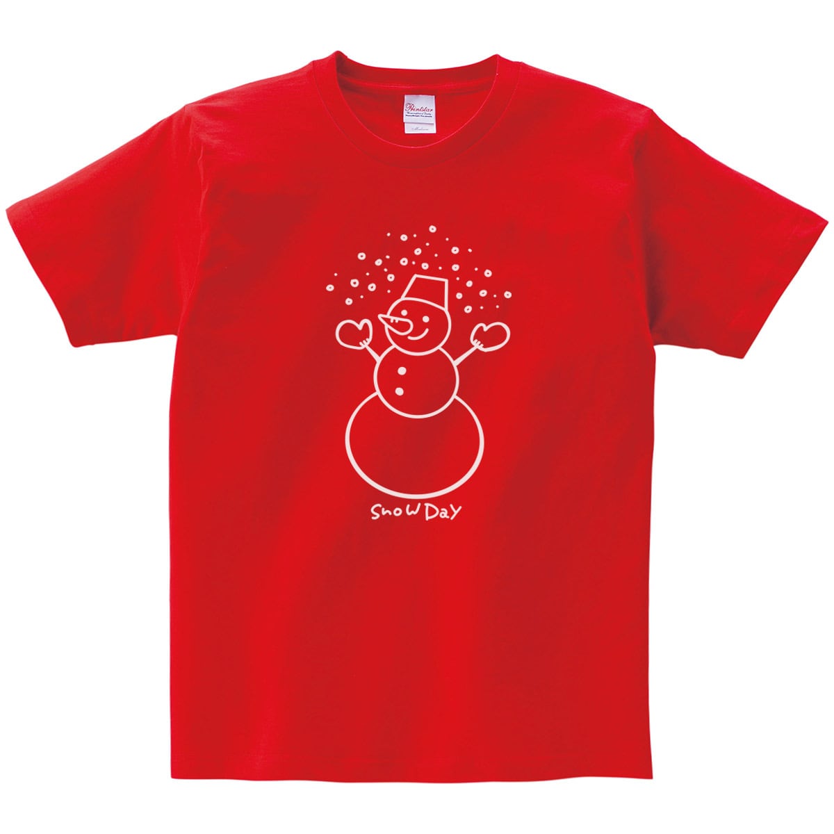 雪だるま snow day Tシャツ ms105 冬服 クリスマス かわいい イラスト