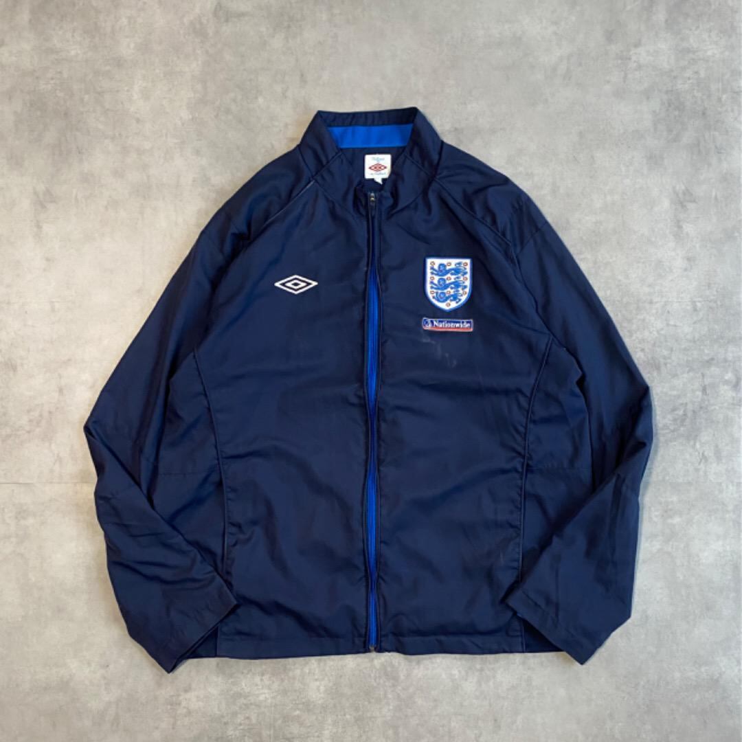 アンブロ イングランド代表 ナイロンジャケット サッカー ベッカム 紺  