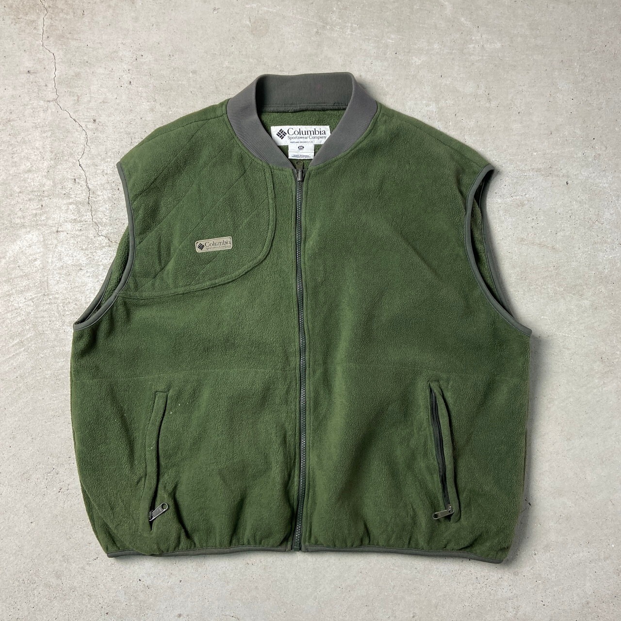 00年代 Columbia コロンビア フリースベスト メンズ2XL 古着 