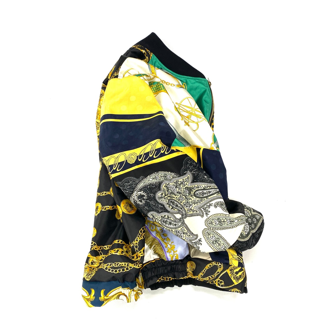 【bomber39】再構築リバーシブルボンバー  Kimono×vintage scarf MIX BOMBER reversible JACKET
