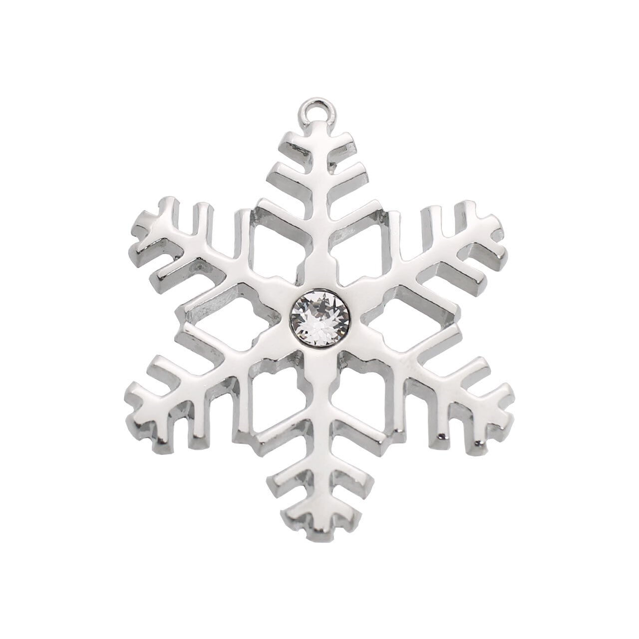 チャーム キーホルダー ペンダントトップ 雪 結晶 スワロフスキー 10個