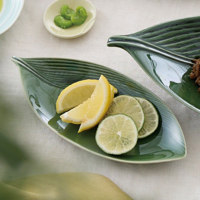 leafy（リーフィ）22.5cmプレート カフェ食器 エスニック食器【日本製】