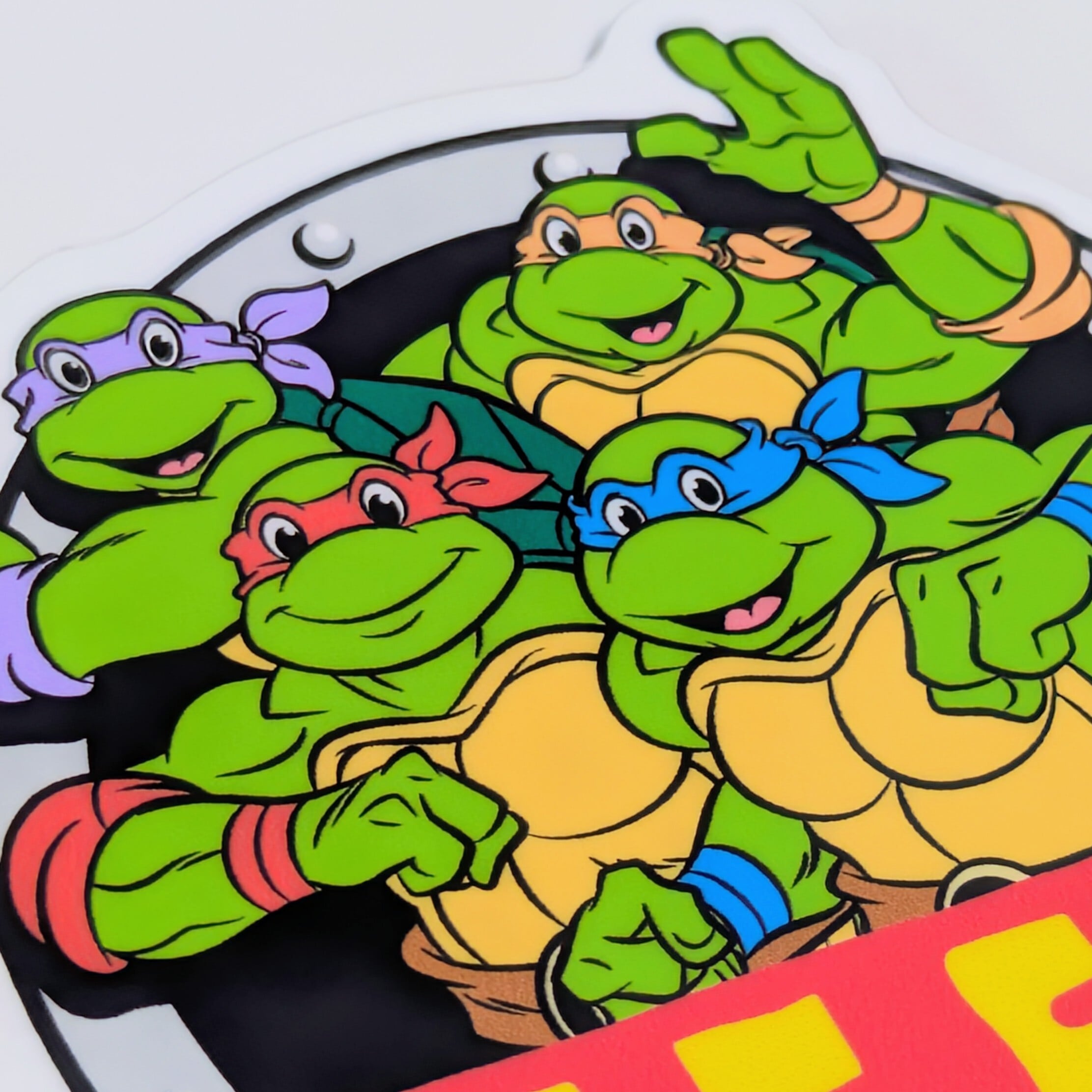 送料無料!!【 DIE-CUT STICKER / ダイカットステッカー】『 Teenage Mutant Ninja Turtles / タートルズ 』メンバー集合 TMNT / ステッカー / シール 〚アメリカン雑貨 アメトイ〛