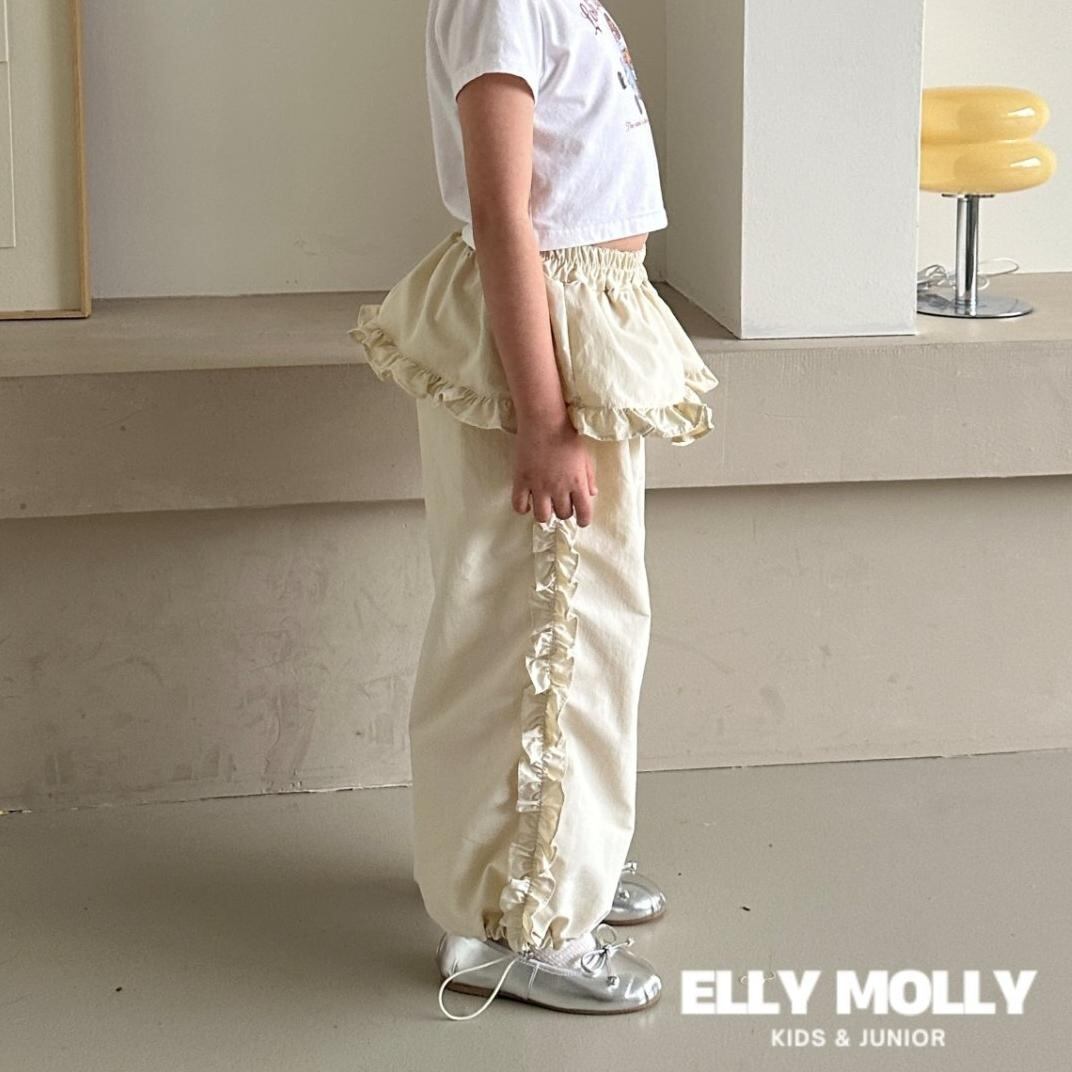 «sold out»«ジュニアサイズあり»«elly molly» フリルジョガーパンツ 2colors