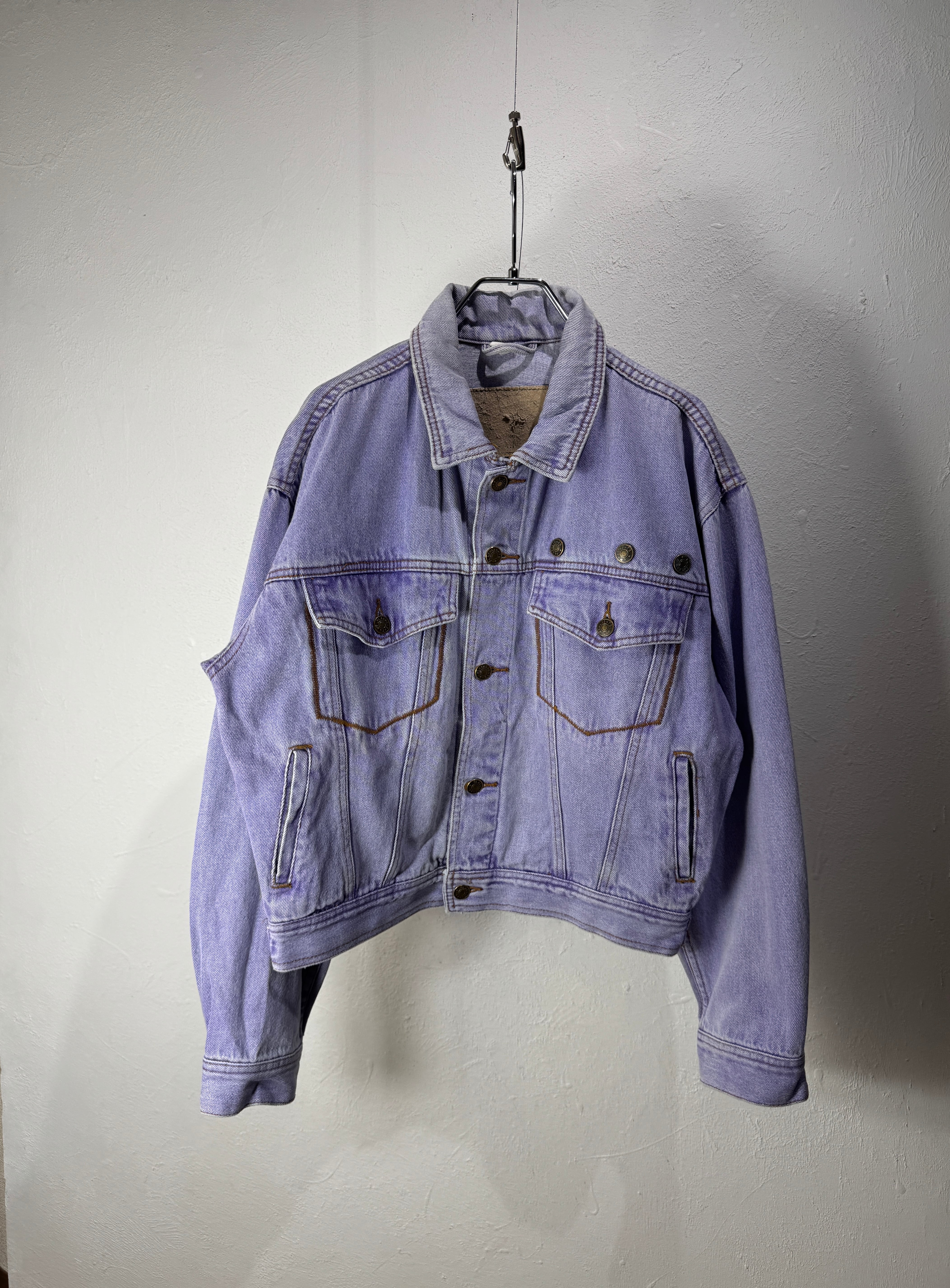 90s-00s lavender wash denim jacket
