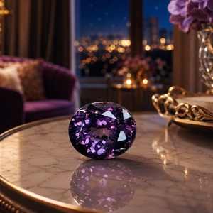 Midnight Nocturne ミッドナイト・ノクターン 夜空に輝く星たち大粒パープルスピネル2.2ct