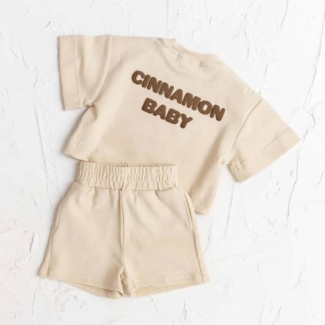 【6-12m ラスト1点】CINNAMON BABY / Cinnamon Set - Cream
