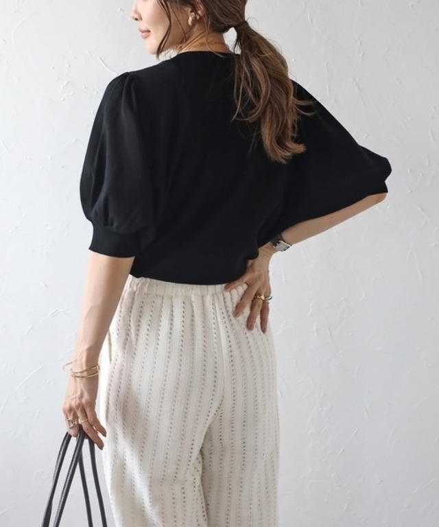 接触冷感ニットプルオーバー