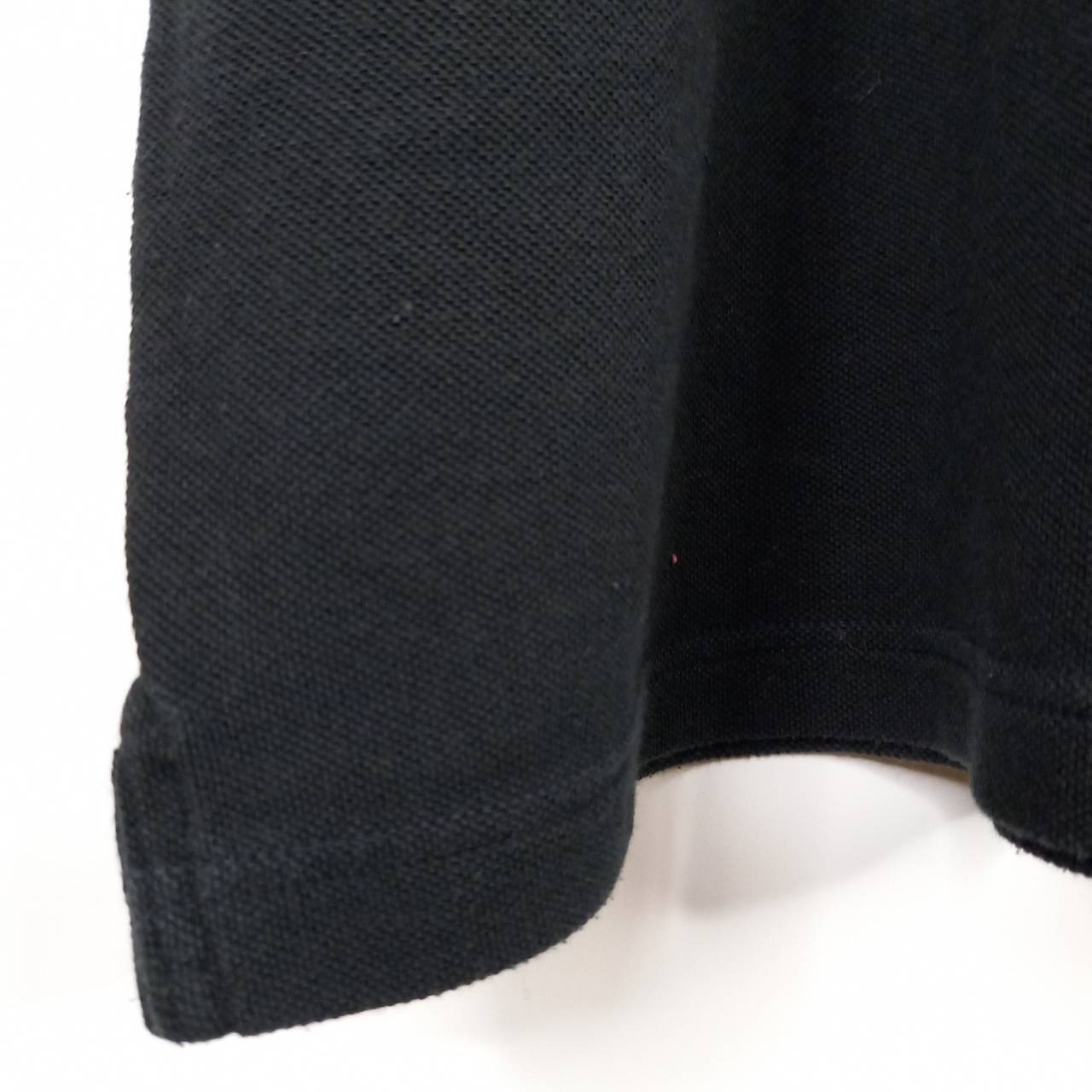 ラコステ　ポロシャツ　半袖　L1212　刺繍ロゴ　シェル　ユーロ古着　ブラック　M