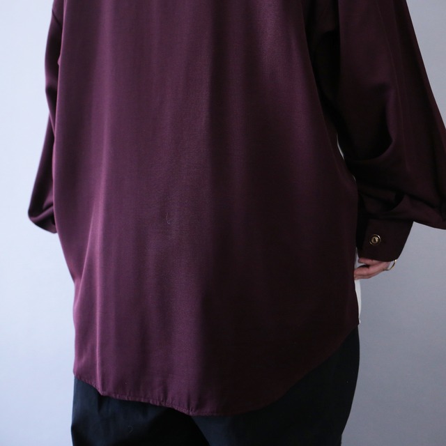 "刺繍" bi-color switching design over silhouette shirt