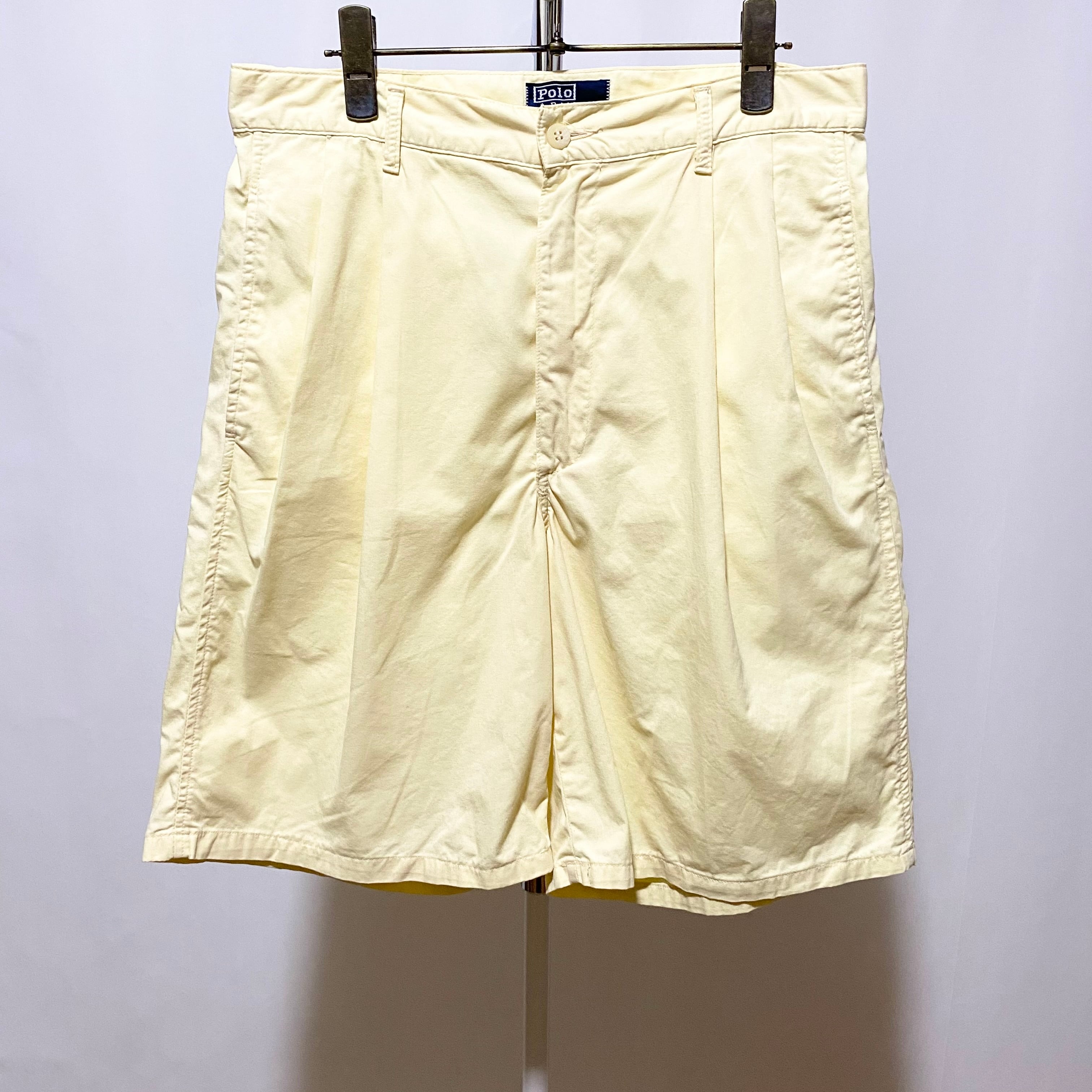 Polo by Ralph Lauren 2Tuck Chino Shorts Yellow Made in USA