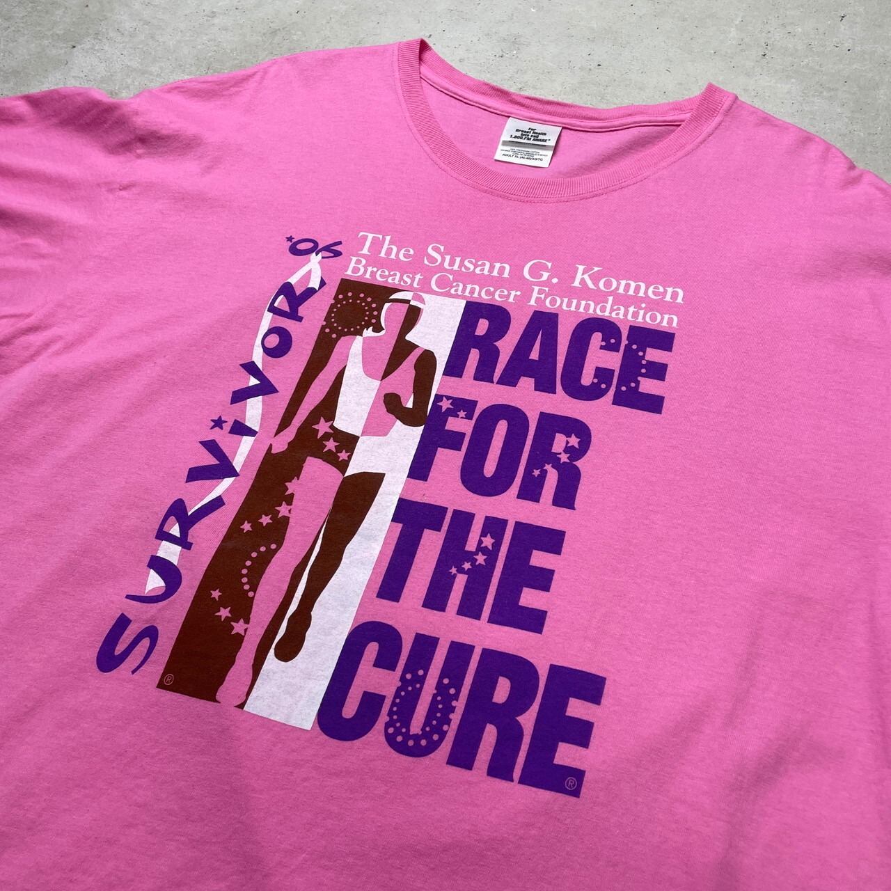 00年代 RACE FOR THE CURE マラソン 2006 プリントTシャツ メンズXL 