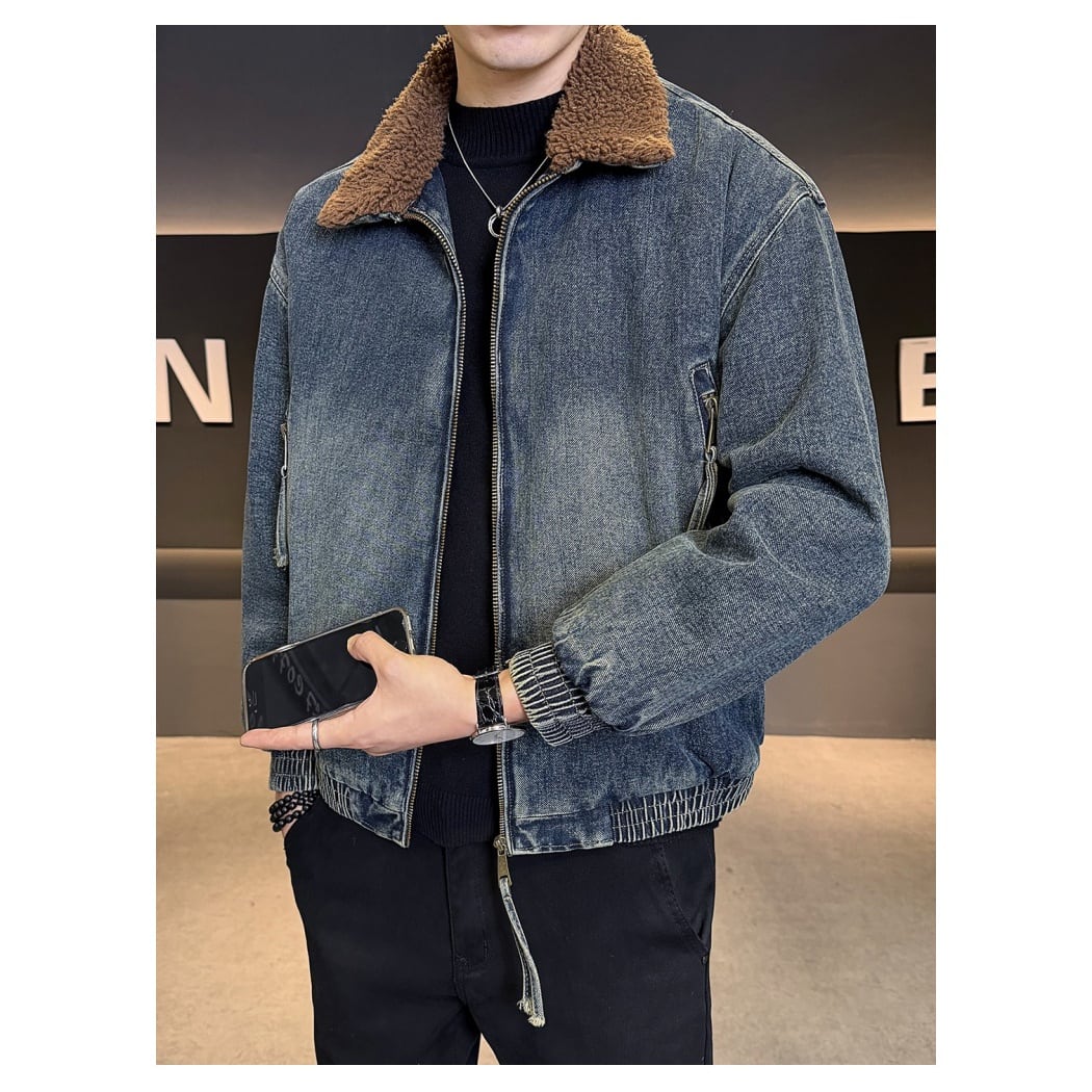 ボアカラージップデニムブルゾン 2color OJ0631