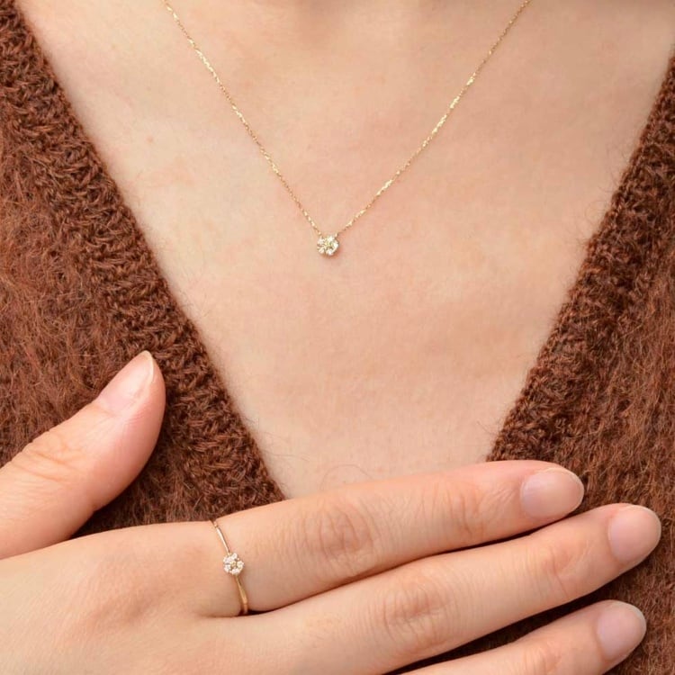 sowi フラワーモチーフ・5ピース・ダイヤモンドリング | sherbet 