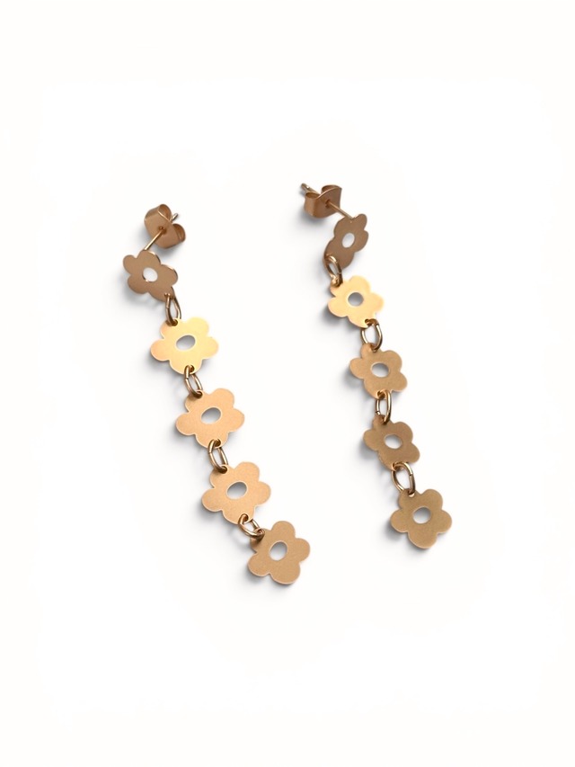 keyholder  [FLOWER ETCHED METAL EARRINGS 5PIECE]