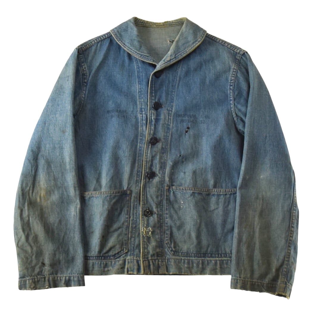 40s US NAVY Denim Coverall ショールカラーカバーオール