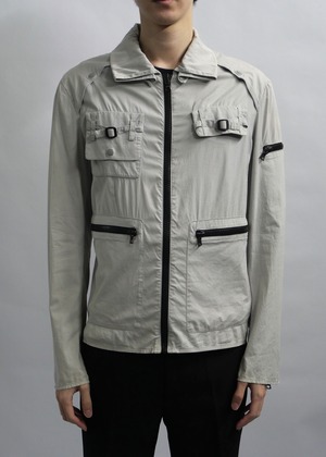 SS2000 "MIUMIU" multi zip nylon jacket