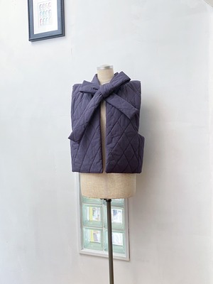 Quiltmor ribbon vest / navy