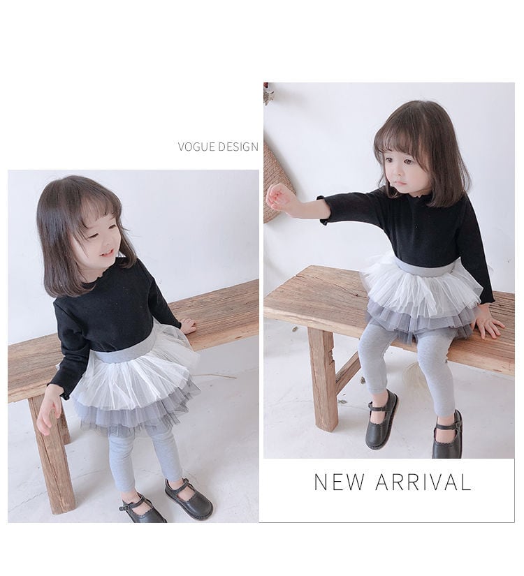 冬新商品 女の子 スカート 子供用 レギンス付き3段チュチュスカート】韓国子供服 キッズ 10分丈 裏起毛 スカッツ 子供用 チュールスカート 90  100 110 120 130 140cm 韓国レディース キッズファッション『londonbridge』（ロンドンブリッジ）