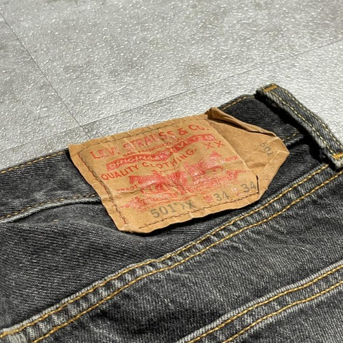 【W34 L34】 メキシコ製 usa levi's 先染ブラック 501xx 詳細写真3