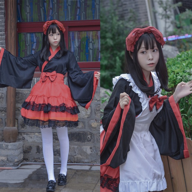 （4点セット）ハロウィン 巫女 和服 メイド服 着物 仮装 コスプレ S M L XL 文化祭 セットアップ77718713